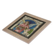 ヴィンテージ宗教的なクリスマスセラミックタイル+願い タイル (側面)