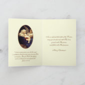 ヴィンテージ宗教的なクリスマスヴァージンメアリーベビーイエス シーズンカード (内部)