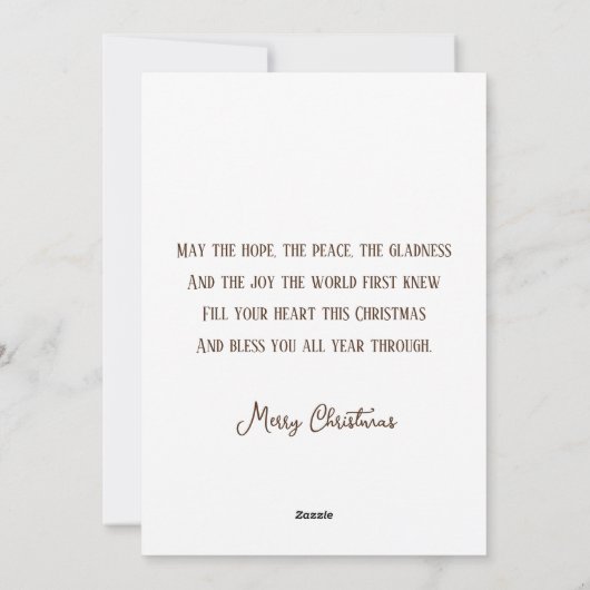 ヴィンテージ宗教的なクリスマス出生フローラ シーズンカード (裏面)