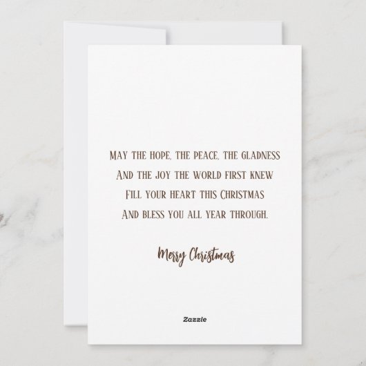 ヴィンテージ宗教的なクリスマス出生ホリーファミリー シーズンカード (裏面)