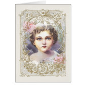 ヴィンテージ宗教的イエズスの水の色ピンクのバラ (正面)