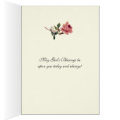 ヴィンテージ宗教的イエズスの水の色ピンクのバラ (内側 (右))