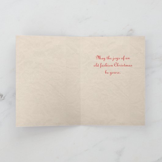 ヴィンテージ宗教的クリスマスカード シーズンカード (内部)