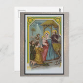 ヴィンテージ宗教的クリスマスカード ポストカード (正面/裏面)