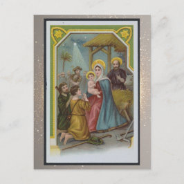 ヴィンテージ宗教的クリスマスカード ポストカード