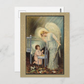 ヴィンテージ宗教的クリスマスカード ポストカード (正面/裏面)