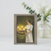 ヴィンテージ宗教的クリスマスカード ポストカード (スタンド正面)