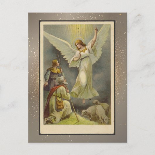 ヴィンテージ宗教的クリスマスカード ポストカード (正面)