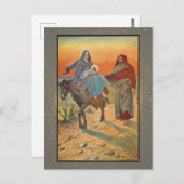 ヴィンテージ宗教的クリスマスカード ポストカード (正面/裏面)