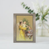 ヴィンテージ宗教的クリスマスカード ポストカード (スタンド正面)