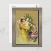 ヴィンテージ宗教的クリスマスカード ポストカード (正面/裏面)