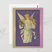 ヴィンテージ宗教的クリスマスカード ポストカード (正面/裏面)