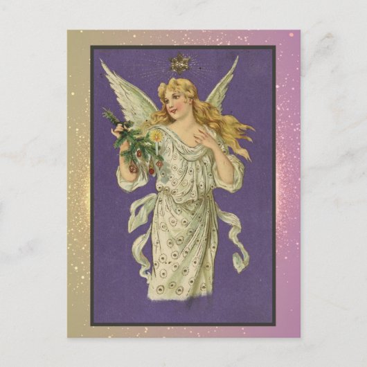 ヴィンテージ宗教的クリスマスカード ポストカード (正面)