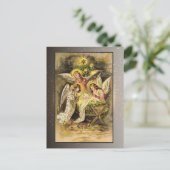 ヴィンテージ宗教的クリスマスカード ポストカード (スタンド正面)