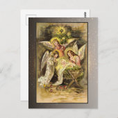 ヴィンテージ宗教的クリスマスカード ポストカード (正面/裏面)