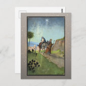 ヴィンテージ宗教的クリスマスカード ポストカード (正面/裏面)