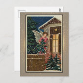 ヴィンテージ宗教的クリスマスカード ポストカード (正面/裏面)