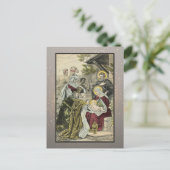 ヴィンテージ宗教的クリスマスカード ポストカード (スタンド正面)