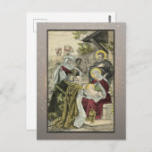 ヴィンテージ宗教的クリスマスカード ポストカード (正面/裏面)