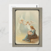 ヴィンテージ宗教的クリスマスカード ポストカード (正面/裏面)