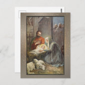 ヴィンテージ宗教的クリスマスカード ポストカード (正面/裏面)