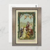 ヴィンテージ宗教的クリスマスカード ポストカード (正面/裏面)