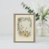 ヴィンテージ宗教的クリスマスカード ポストカード (スタンド正面)