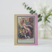 ヴィンテージ宗教的クリスマスカード ポストカード (スタンド正面)