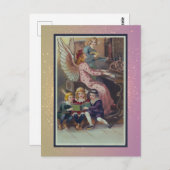 ヴィンテージ宗教的クリスマスカード ポストカード (正面/裏面)