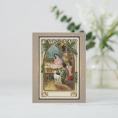 ヴィンテージ宗教的クリスマスカード ポストカード (スタンド正面)