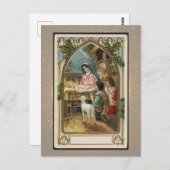 ヴィンテージ宗教的クリスマスカード ポストカード (正面/裏面)