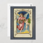 ヴィンテージ宗教的クリスマスカード ポストカード (正面/裏面)