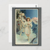 ヴィンテージ宗教的クリスマスカード ポストカード (正面/裏面)