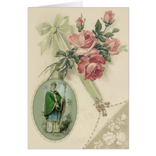 ヴィンテージ宗教的セントパトリック・シャムロック祈りの言葉 (正面)