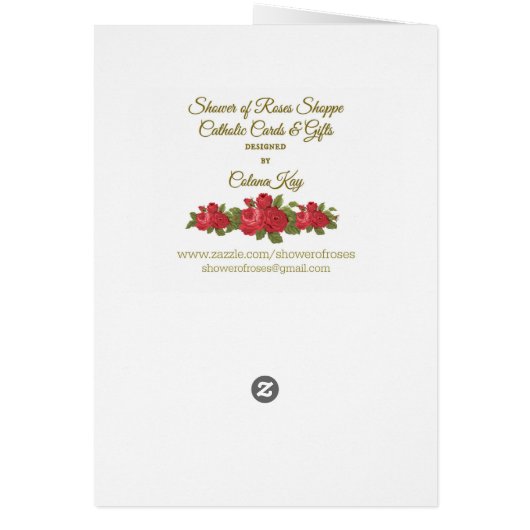 ヴィンテージ宗教的セントリタカシア祈りの言葉 (裏面)