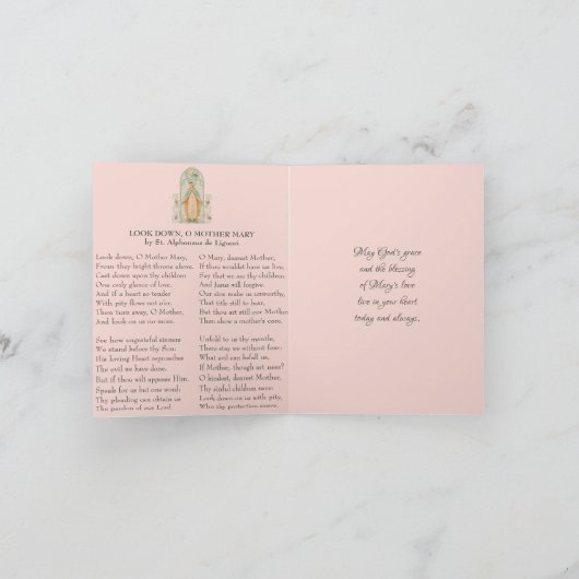 ヴィンテージ宗教的ヴァージンメアリーすべての行事 シーズンカード (内部)