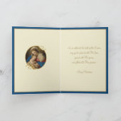 ヴィンテージ宗教的ヴァージンメアリーベビーイエス聖なる書物、 経典 シーズンカード (内部)