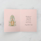 ヴィンテージ宗教的ヴァージンメアリーマザーズのデイカード シーズンカード (内部)