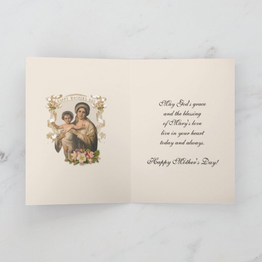 ヴィンテージ宗教的ヴァージンメアリーマザーズ シーズンカード (内部)