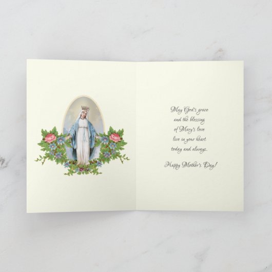 ヴィンテージ宗教的ヴァージンメアリーマザーズ シーズンカード (内部)