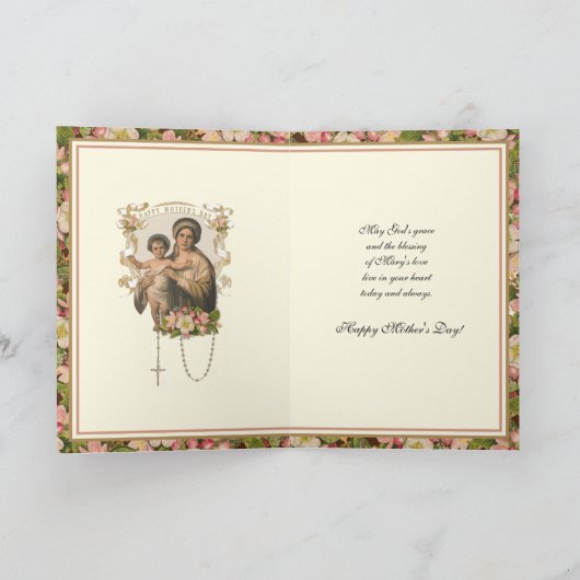 ヴィンテージ宗教的ヴァージンメアリーマザーズ シーズンカード (内部)