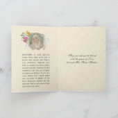 ヴィンテージ宗教的ヴァージンメアリーメモリアレ祈りの言葉カード カード (内部)