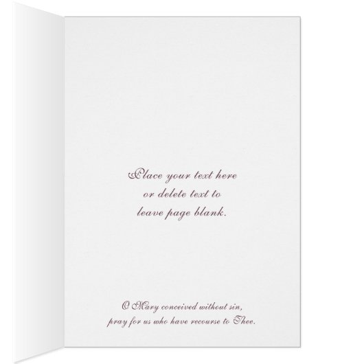 ヴィンテージ宗教的ヴァージンメアリー祈りの言葉ピンクローズ (内側 (右))