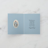 ヴィンテージ宗教的ヴァージンメアリー誕生日 シーズンカード (内部)