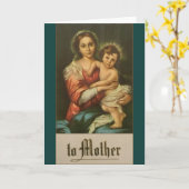 ヴィンテージ宗教的母の日のカード カード (黄色い花)