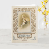 ヴィンテージ宗教的母の日のカード カード (黄色い花)