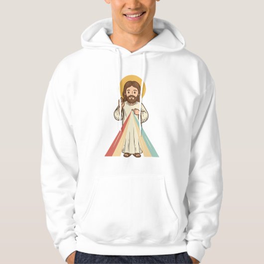 ヴィンテージ宗教的祝福ベクターTシャツデザイン1 パーカ (正面)