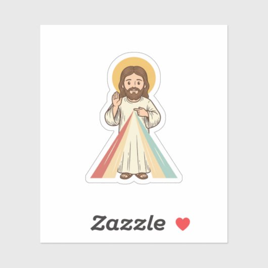 ヴィンテージ宗教的祝福ベクターTシャツデザイン_1 シール (シート)