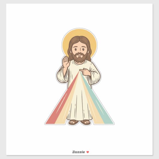 ヴィンテージ宗教的祝福ベクターTシャツデザイン_1 シール (シート)