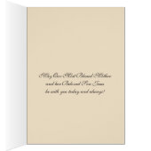 ヴィンテージ宗教的賛美ヴァージンマリーベビーイエス (内側 (右))